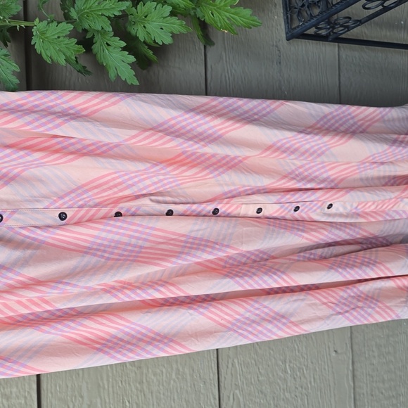 Torrid Multi Plaid Challis Button Front Midi Dress 1x 14 16 - Picture 8 of 12